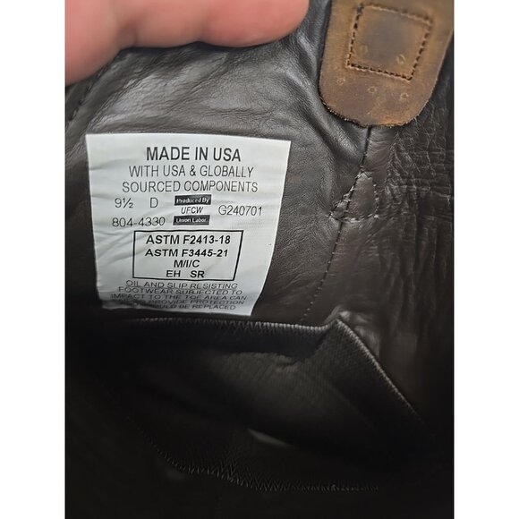 Thorogood Men's 11" Steel Toe WP Western Wellington Work Boot USA 804-4330 9.5D - Picture 5 of 8